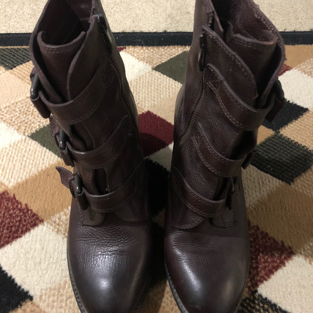 Vince Camuto Brown Combat Boots